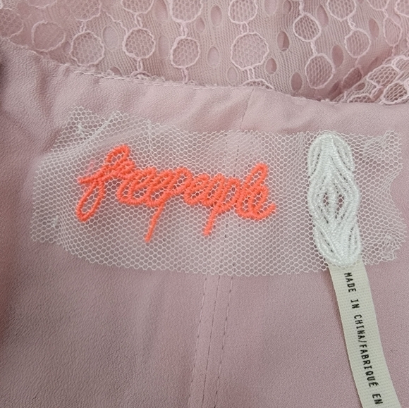 Free People Utopia Maxi Dress 6 Lace Ovelaid Fairycore Lined Pink Coquette - Picture 10 of 16